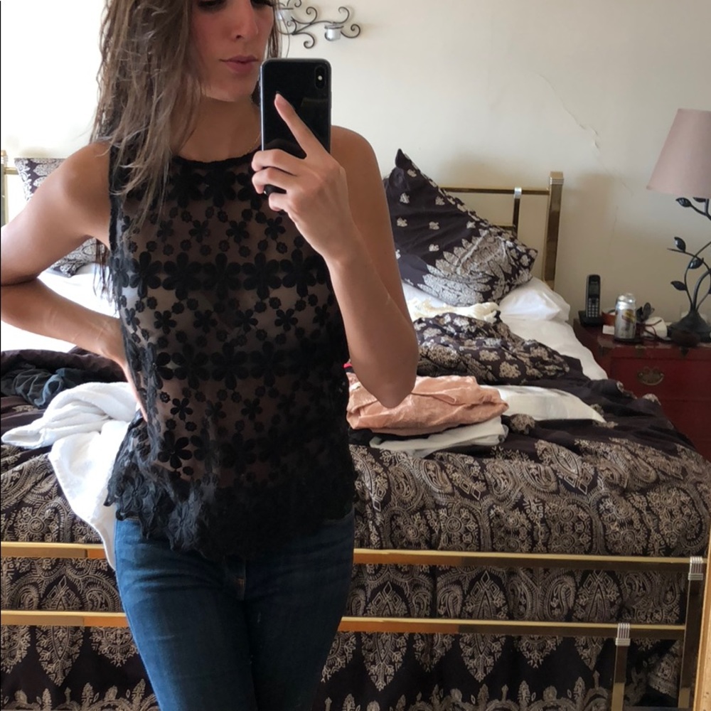 Black sheer shirt
